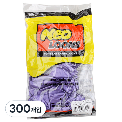 네오룬스 30 cm 라운드풍선, 펄 라이트라벤더, 300개입