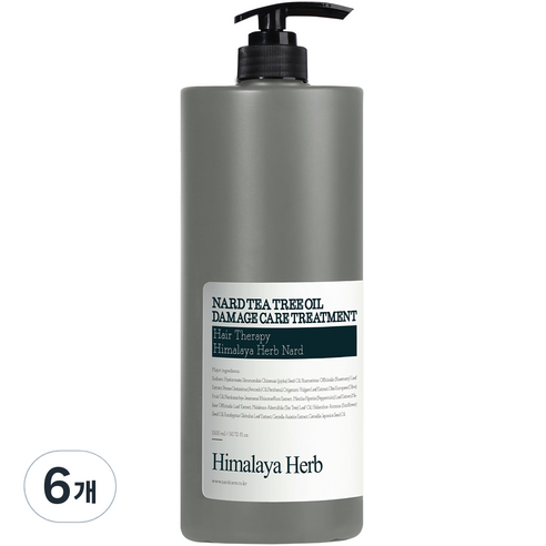 부케가르니 나드 티트리 오일 데미지 케어 트리트먼트, 1500ml, 6개