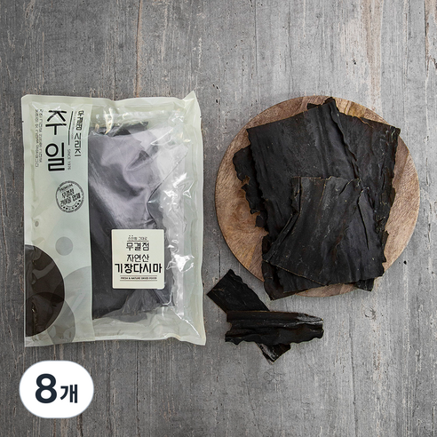 자연산 기장다시마, 100g, 8개