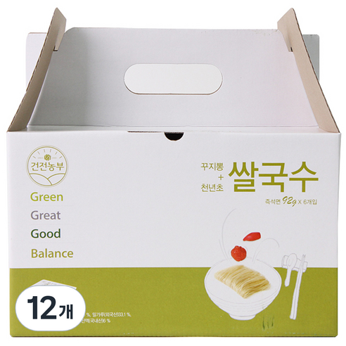 건전농부 꾸지뽕 천년초 쌀국수, 92g, 12개