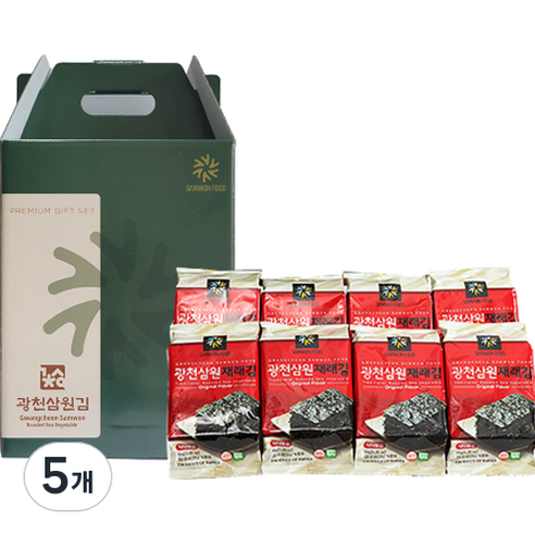 삼원 광천 재래식탁김 특가선물세트 2호 80g, 5개