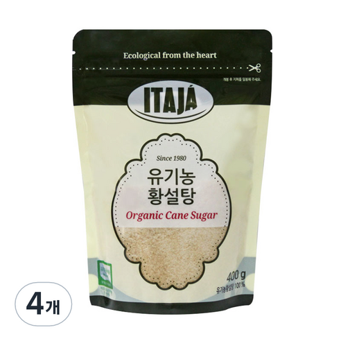 이타자 유기농 황설탕, 400g, 4개
