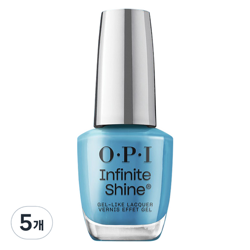 오피아이 인피니트 샤인 젤 라이크 매니큐어, ISL 125 Never Leavin'' Blue, 15ml, 5개