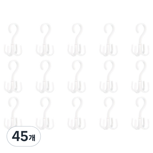 오마땅 네발후크 다용도 회전걸이, 화이트, 45개