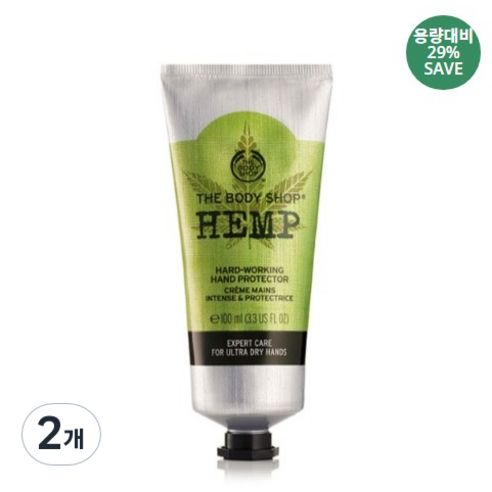 더바디샵 햄프 핸드 프로텍터, 100ml, 2개