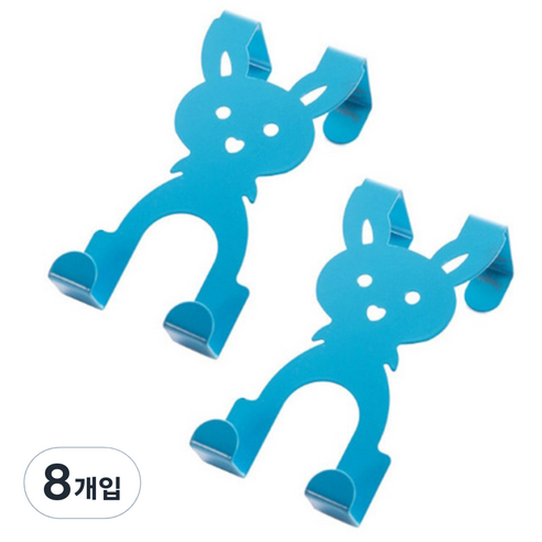 더자카 큐티레빗 문옷걸이 2종세트, 블루 (Y217LSHA513), 4개