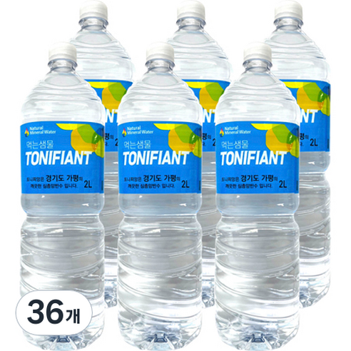 또니피앙 생수, 36개, 2L