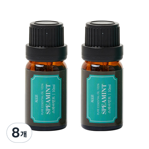 알레 비건 아로마 에센셜 오일 스피아민트, 10ml, 8개