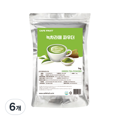 카페프룻 녹차라떼 파우더, 1kg, 1개입, 6개