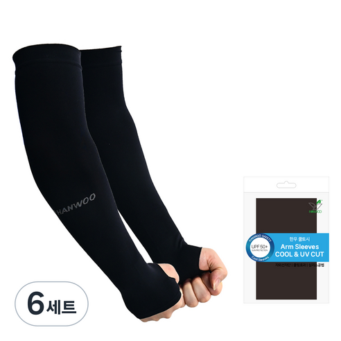 한우 쿨토시 손등형 산업 안전 작업용 무봉제 좌우, 6세트