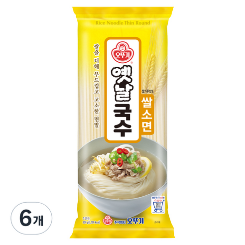 오뚜기 옛날 국수 쌀소면, 500g, 6개