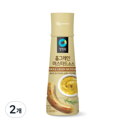 대상 청정원 홀그레인 머스타드소스, 320g, 2개