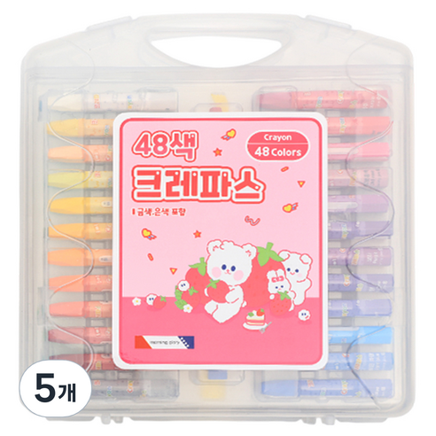 모닝글로리 크레파스 핑크, 5개, 48색