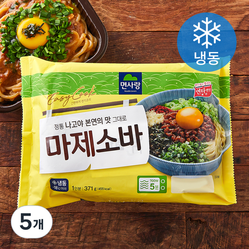 면사랑 마제소바 1인분 (냉동), 371g, 5개