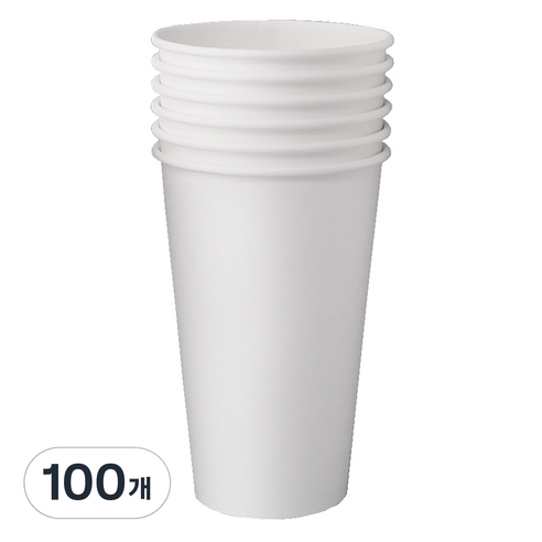블룸엣홈 카페 무지 종이컵 480ml, 100개입, 1세트