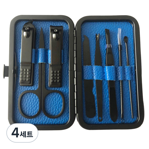 칼리오페 발톱 손톱깍이 8종 세트, 4세트, 블루
