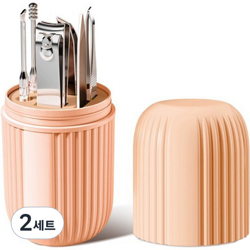 깔끔 네일케어 도구 세트, 핑크, 2세트
