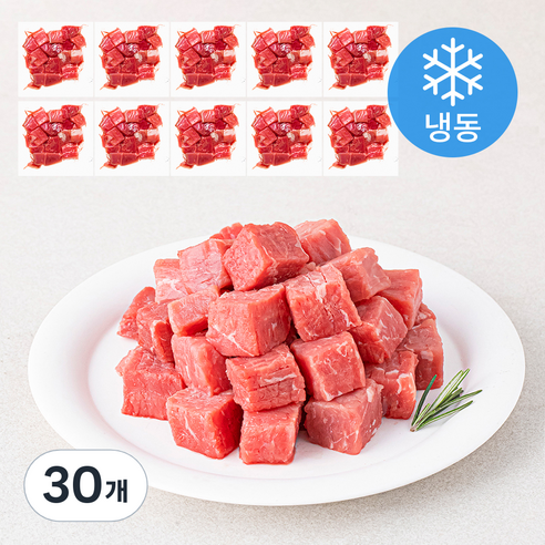 근육꼬기 홍두깨 큐브 칼집 (냉동), 30개, 150g