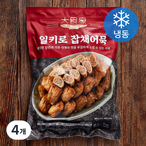 대식가 일키로 잡채어묵 (냉동), 1kg, 4개