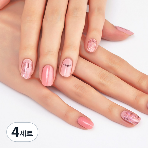 넬로 팔레트 젤 네일 스티커, 아이즈오브미, 4세트