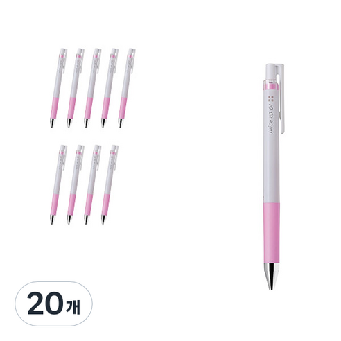 파이롯트 쥬스업 젤잉크펜 0.4mm LJP-20S4, 파스텔핑크, 20개