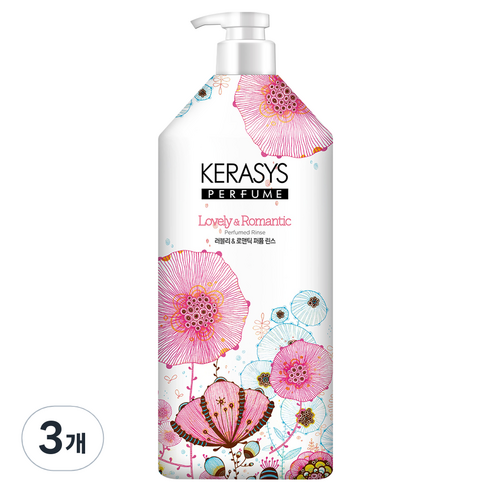 케라시스 오리지널 퍼퓸 린스 러블리 앤 로맨틱, 1.5L, 3개