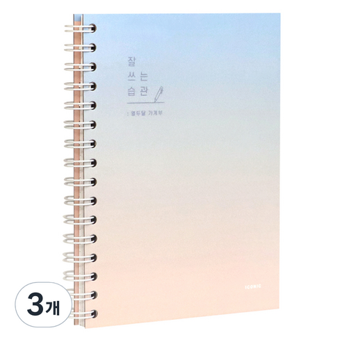 아이코닉 잘 쓰는 습관 열두달 가계부 만년형 용돈기입장, 06 Sunrise, 3개