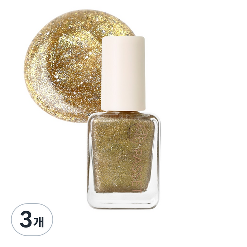 파셋 셀럽 네일컬러 폴리쉬 매니큐어 7ml, 48 디바골드, 3개