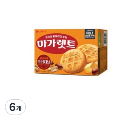 마가렛트 롯데제과 오리지널, 176g, 6개