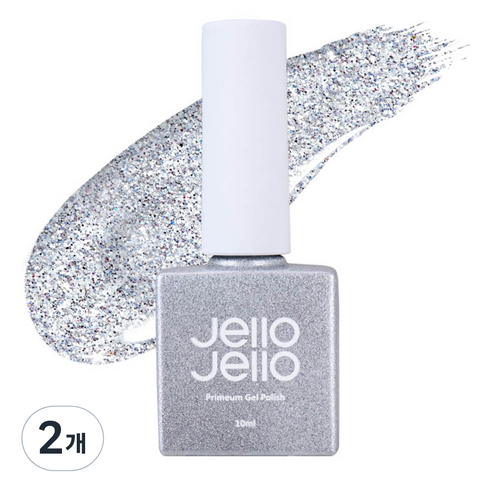 젤로젤로 프리미엄 젤 폴리쉬 10ml, JG-01 미러볼실버, 2개