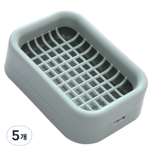 하이엉클 심플 파스텔 물빠짐 비누받침대, 블루, 5개