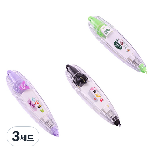 마켓감성 일기장식 교정 스티커 3종 세트, D, 3세트