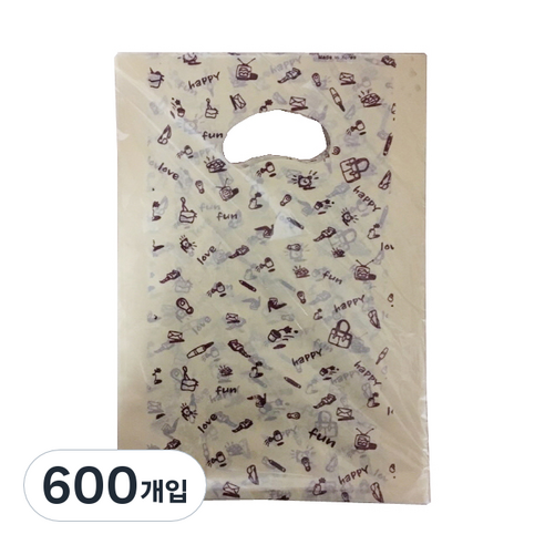 팩스타 펀칭 비닐봉투 20 x 30 cm P20, 미색, 600개입