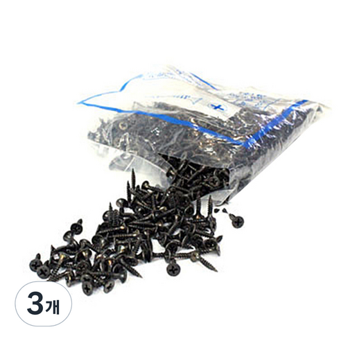 리버그린 석고피스 나팔 검정 6 x 19 mm 1000p, 3개