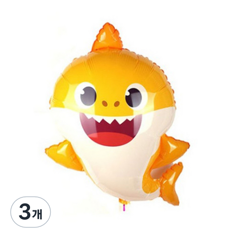 파티복닷컴 핑크퐁 아기상어 풍선 60cm, 혼합색상, 3개
