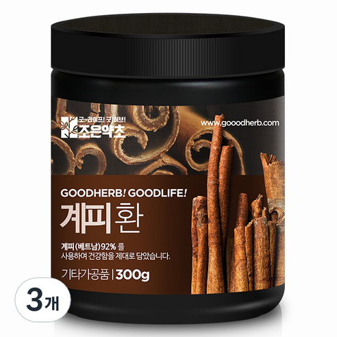 조은약초 프리미엄 계피환, 3개, 300g