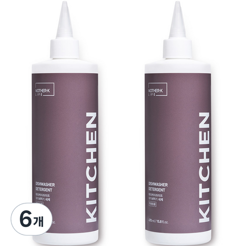 마더케이라이프 식기세척기 세제, 470ml, 6개