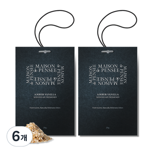 메종드 펜세 퍼퓸 에어 프레셔너 20g, 6개, 엠버 바닐라