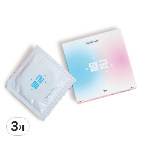 더블세이프 멸균 초박형 콘돔, 3개, 3개입