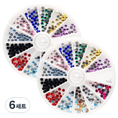 네일룸 데코스톤 세트, 712 원형3, 6개
