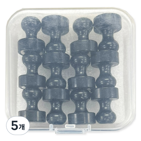 동아피엠에스 초강력 체스형 장구 자석 12mm 12p, 무광블랙, 5개