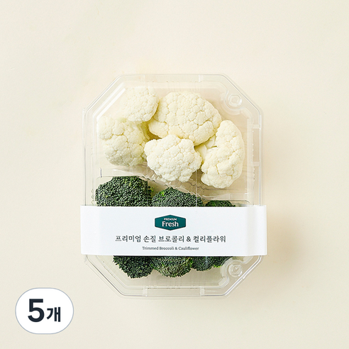프리미엄 손질 브로콜리 앤 컬리플라워, 200g, 1개입, 5개