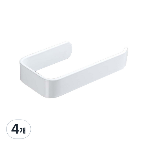 무타공마켓 호텔식 무타공 수건걸이 16.6cm + 실란트픽스, 화이트, 4개