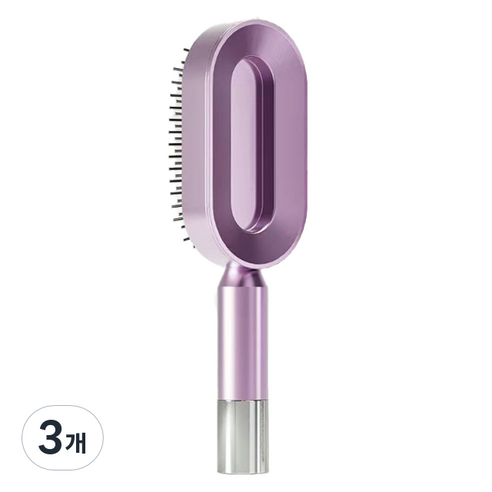 제이케이 건강 두피 마사지용 에어쿠션 브러쉬, 3개, 핑크골드