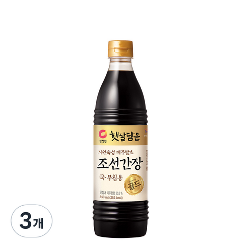 청정원 조선간장, 840ml, 3개