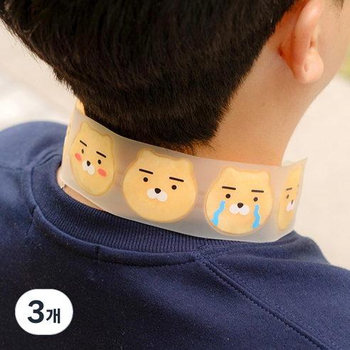 카카오프렌즈 와이드 넥쿨러 밴드, 라이언, 3개