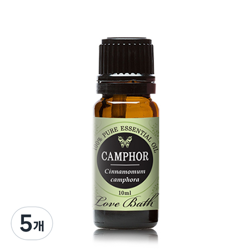 러브바스 캠퍼 에센셜오일 기타향, 10ml, 5개