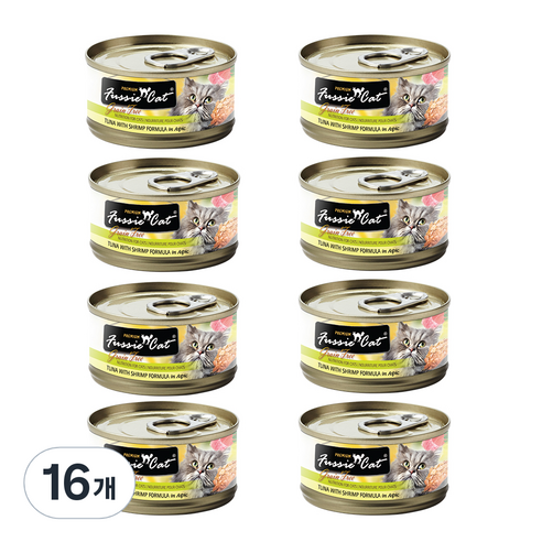 퍼시캣 전연령 고양이 프리미엄 포뮬라 주식캔, 80g, 참치+새우, 16개