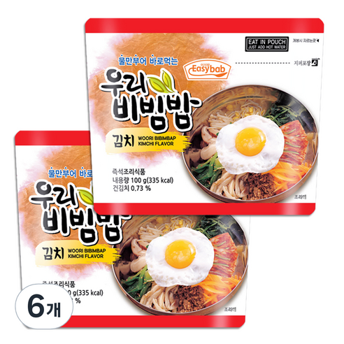 참미식품 우리비빔밥 김치, 100g, 6개