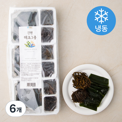 해맑은번영 간편 해초 3종 (냉동), 270g, 6개